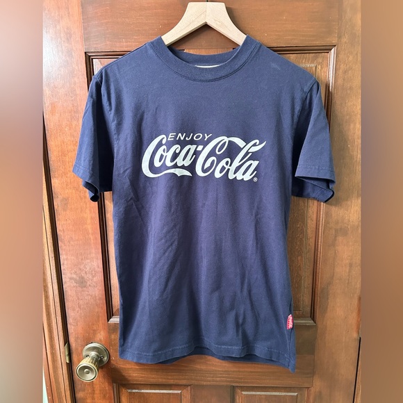 Coca Cola Other - COCA COLA VTG 90s Unisex Navy Blue and White graphic tee. Size M